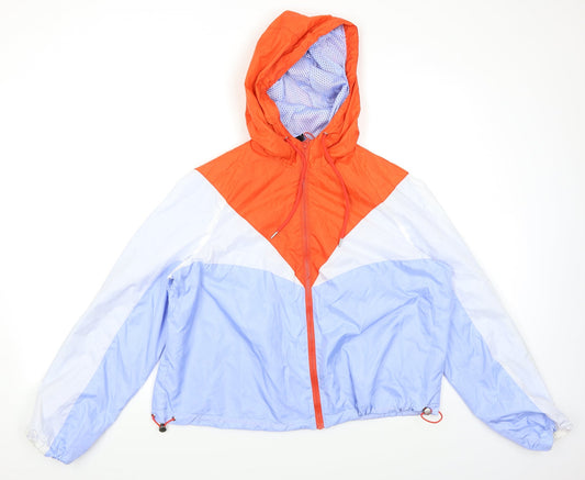 Womens UK Size 14 Divided Blue Rain Coat