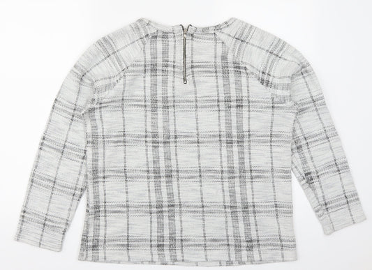 Atmosphere Womens Grey Check Pullover Jumper Size 16