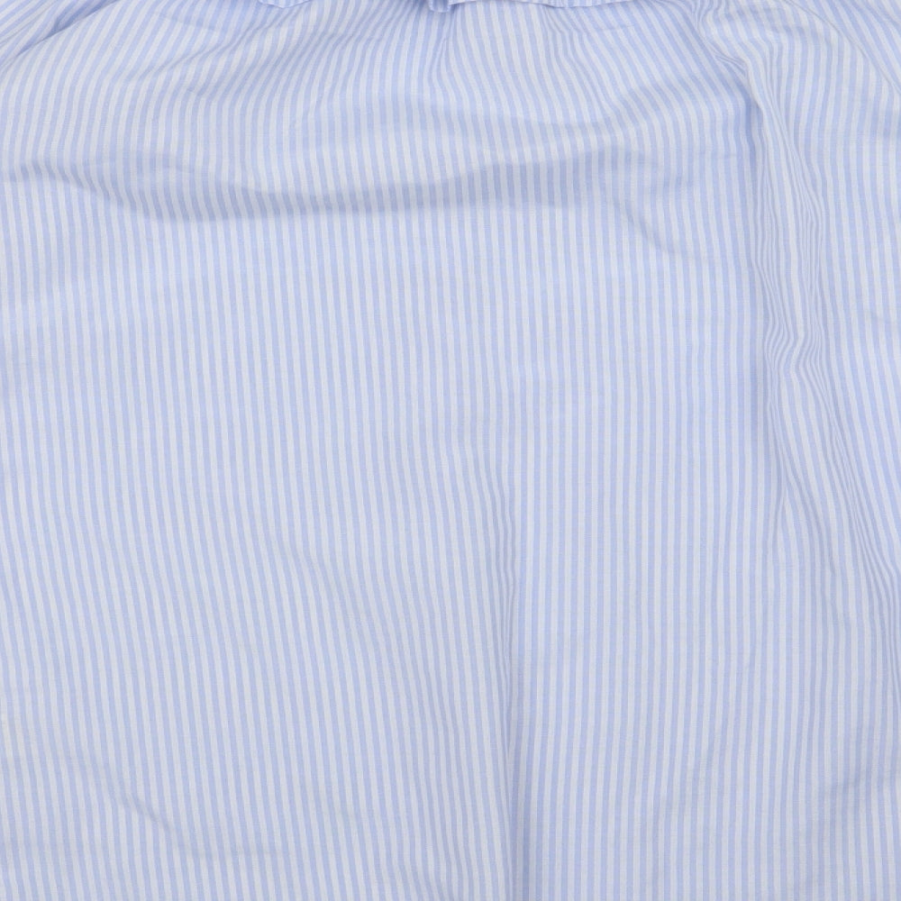 Missguided Womens Blue Striped A-Line Size 10