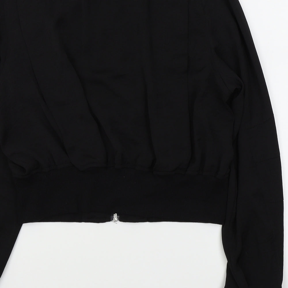 H&M Womens Black Full Zip Jumper Size 6