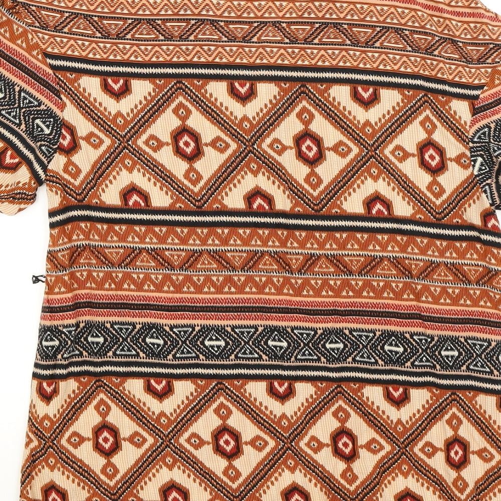 TU Womens Brown T-Shirt Dress Size 8