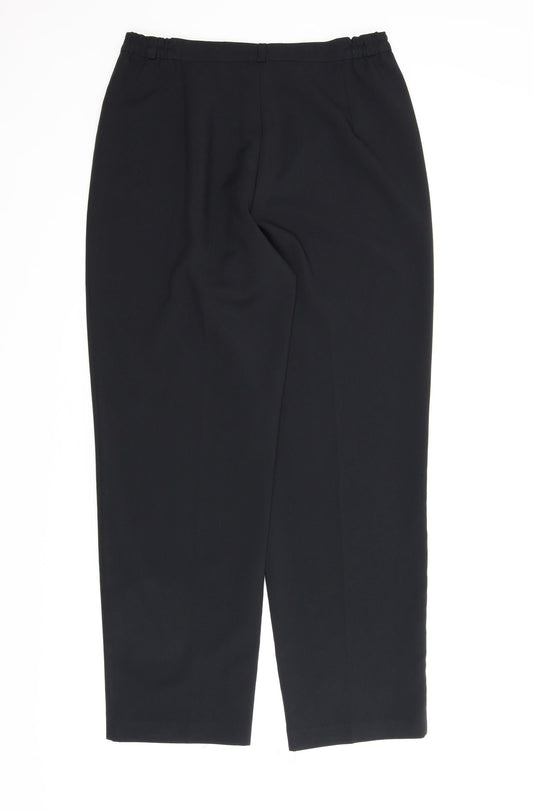 Womens UK Size 14 BHS Regular Fit Black Trousers