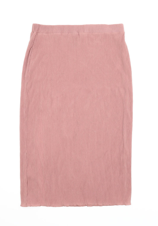 H&M Womens Pink   Straight & Pencil Skirt Size L