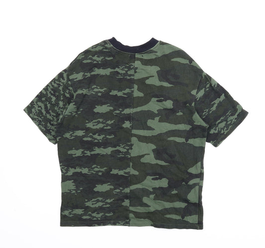 Preworn Mens Green Camouflage T-Shirt Size XS