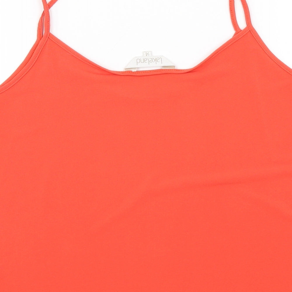 Lakeland Womens Orange Basic T-Shirt Size 14