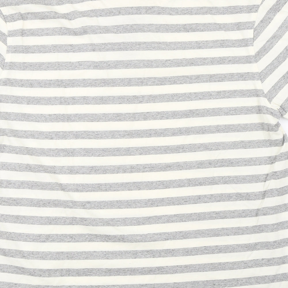 Hammond & CO Mens Ivory Striped Polo Size L