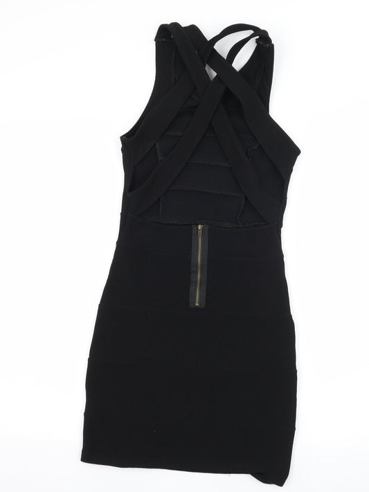 Topshop Womens Black Bodycon Size 8 - Open Back