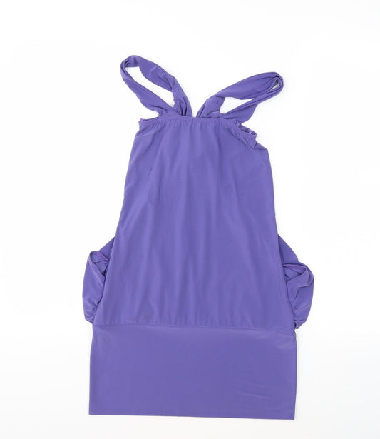 Quiz Womens Purple Basic Blouse Size 12