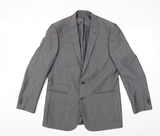 Aspen & Court Mens Grey Jacket Suit Jacket Size 42
