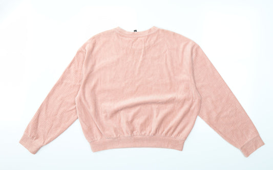 H&M Womens Pink Pullover Sweatshirt Size L