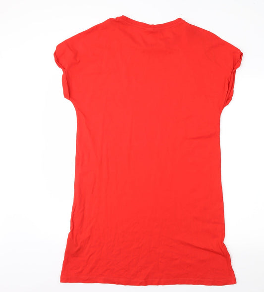 H&M Womens Red T-Shirt Dress Size S