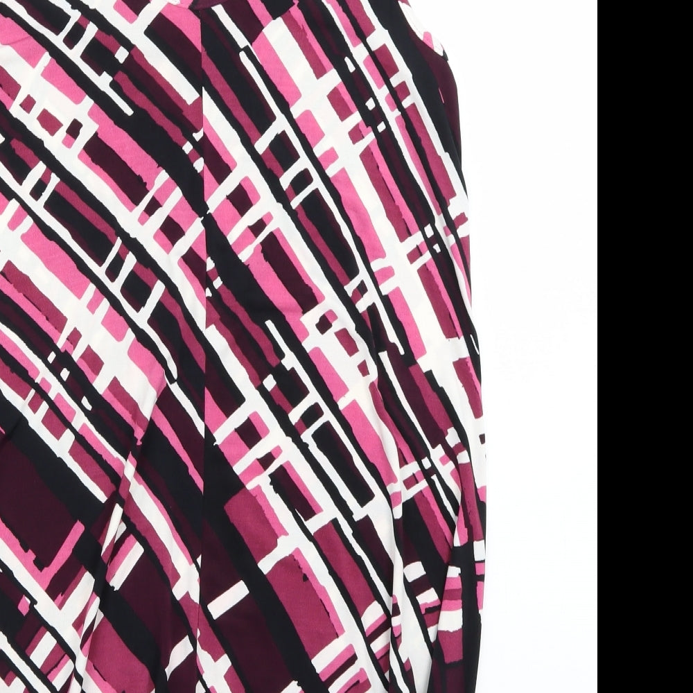 Womens UK Size M Reflections Pink Basic T-Shirt
