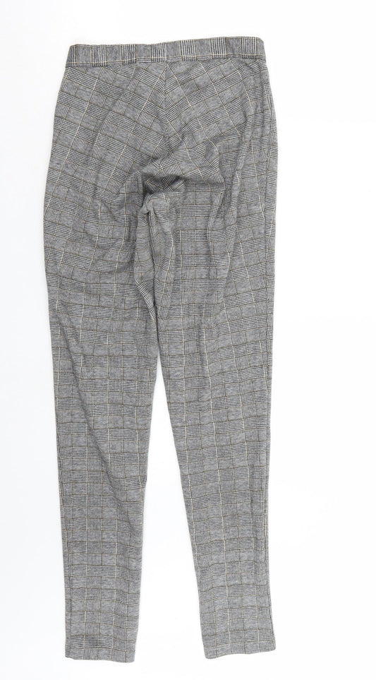 ESMARA Womens Grey Check Trousers Size 8 L29 in