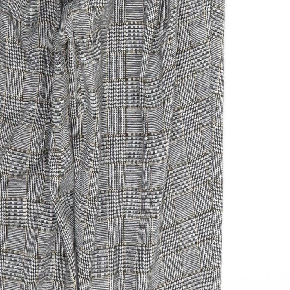 ESMARA Womens Grey Check Trousers Size 8 L29 in
