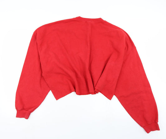 Boohoo Mens Red Pullover Jumper Size XL