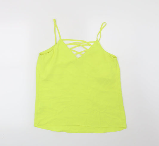 Womens UK Size 8 New Look Yellow Basic Blouse