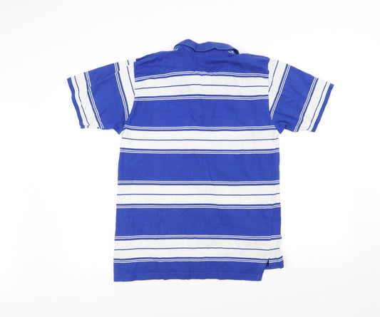 Peterborough United Mens Blue Striped Polo Size M