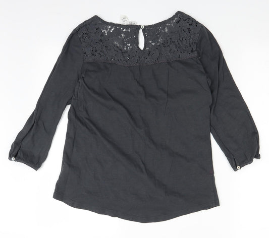 Womens UK Size M H&M Grey Basic Blouse