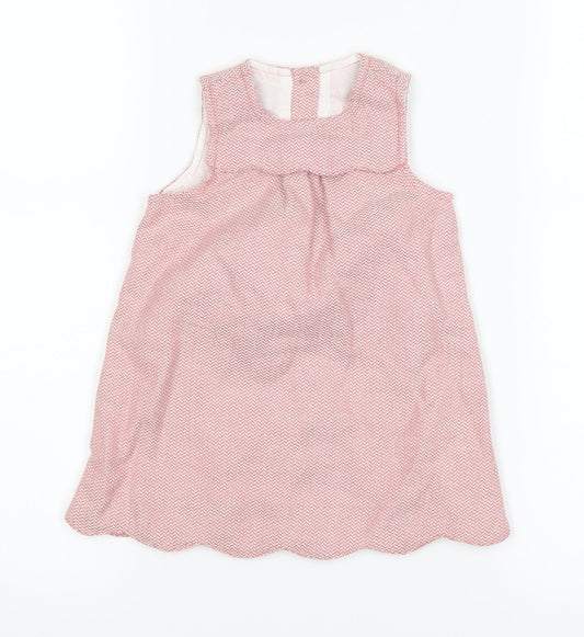 Mothercare Girls Pink Shift Size 6-9 Months