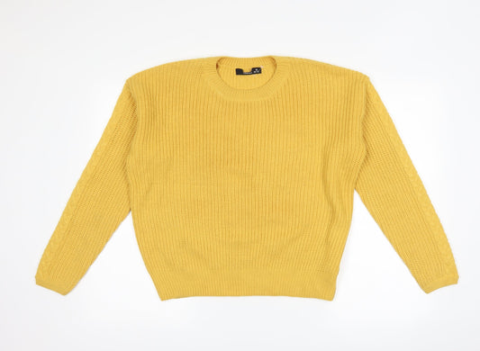 EWM Womens Yellow Pullover Jumper Size S