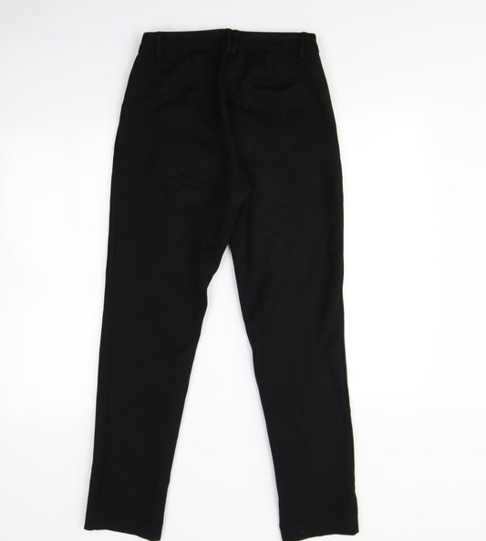 M&S Womens Black Dress Pants Trousers Size 8 L30 in