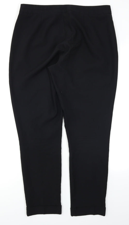F&F Womens Black Trousers Size 14 L26 in