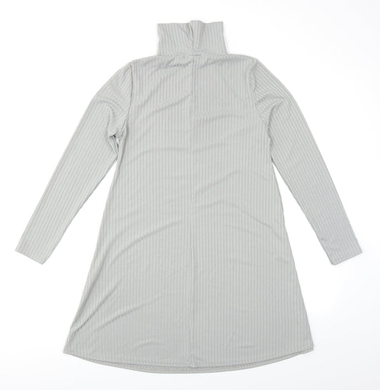 Boohoo Womens Grey A-Line Size 8