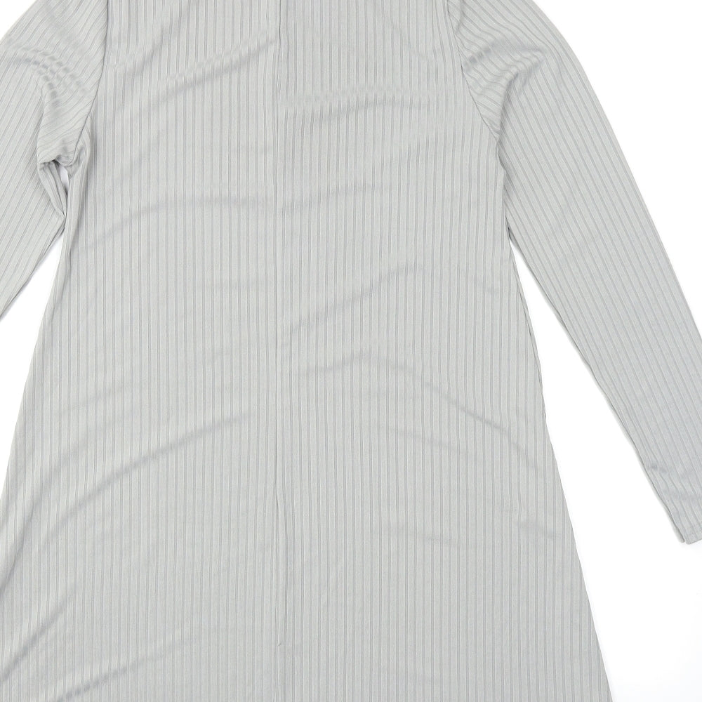 Boohoo Womens Grey A-Line Size 8