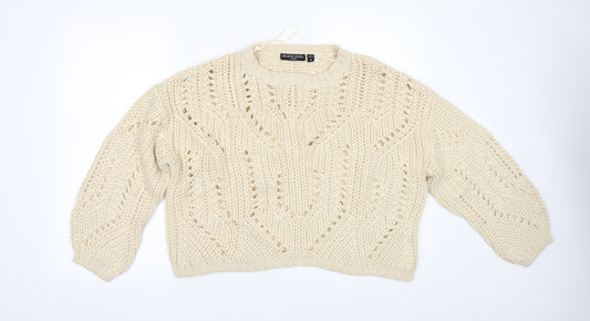 Brave Soul Womens Beige Pullover Jumper Size M