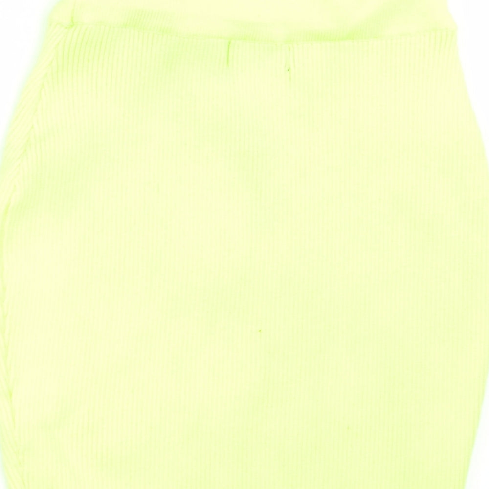 PRETTYLITTLETHING Womens Yellow Mini Skirt Size 8