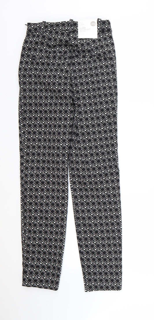 Womens UK Size 6 H&M Regular Fit Black Trousers