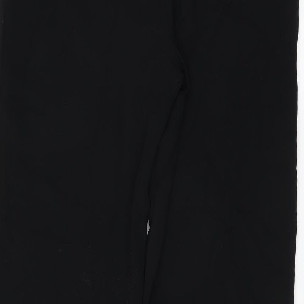 Womens UK Size 12 Preworn Regular Fit Black Trousers