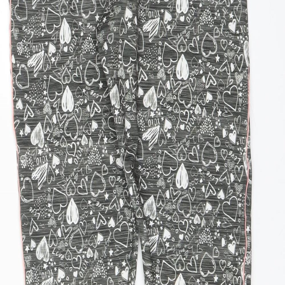 Sainsburys Girls Green Carrot Trousers Size 11 Years - leggings hearts