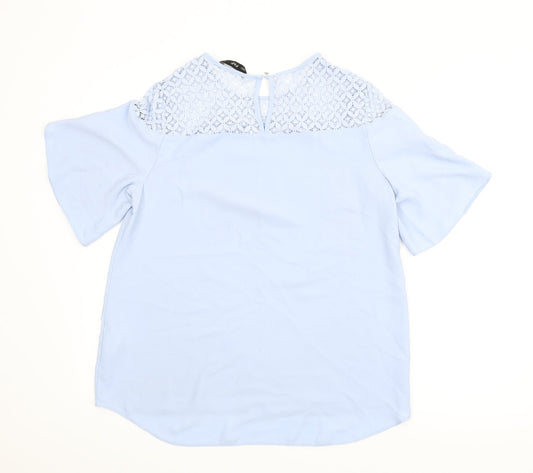 F&F Womens Blue Floral Basic Blouse Size 12