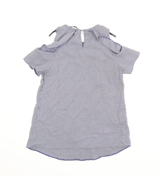 Womens UK Size 8 Dorothy Perkins Blue Basic Blouse