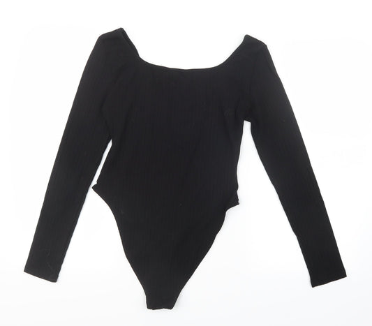Womens UK Size S SheIn One-Piece Black Bodysuit