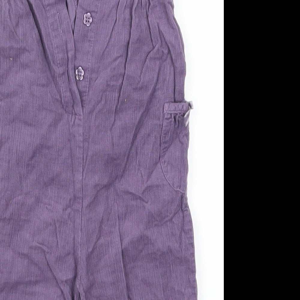 Monsoon Girls Purple Corduroy Romper One-Piece Size 3-6 Months