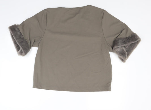 Zara Womens Green Basic Blouse Size M