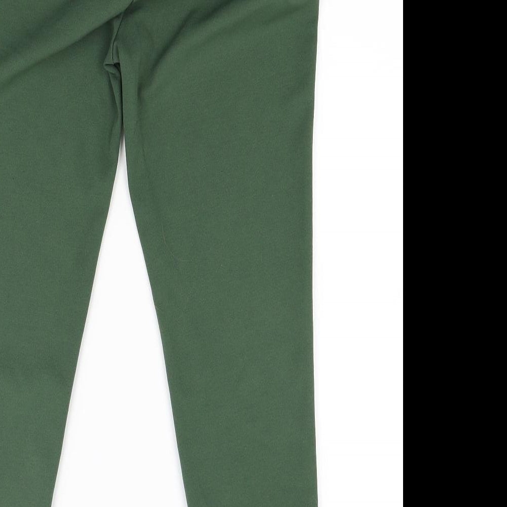 Womens UK Size L Preworn Regular Fit Green Trousers