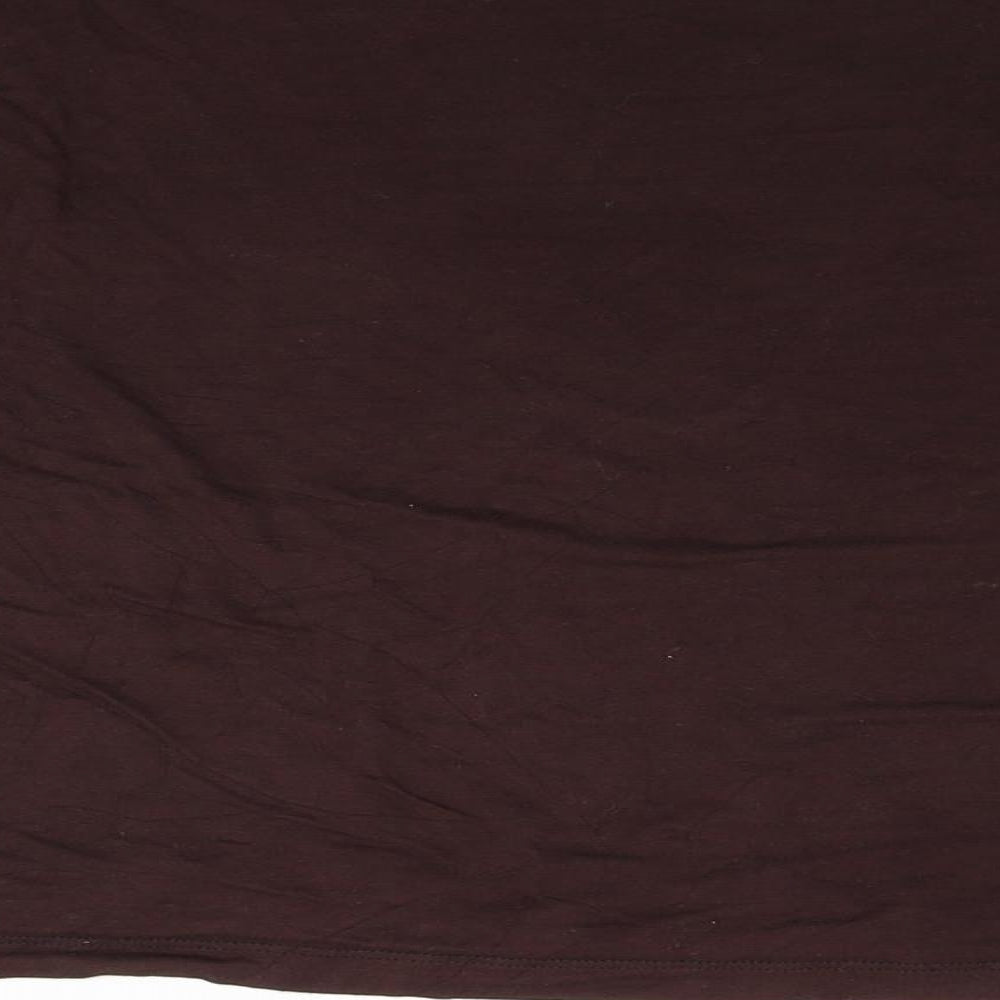 Womens UK Size L Minuet Brown Basic T-Shirt