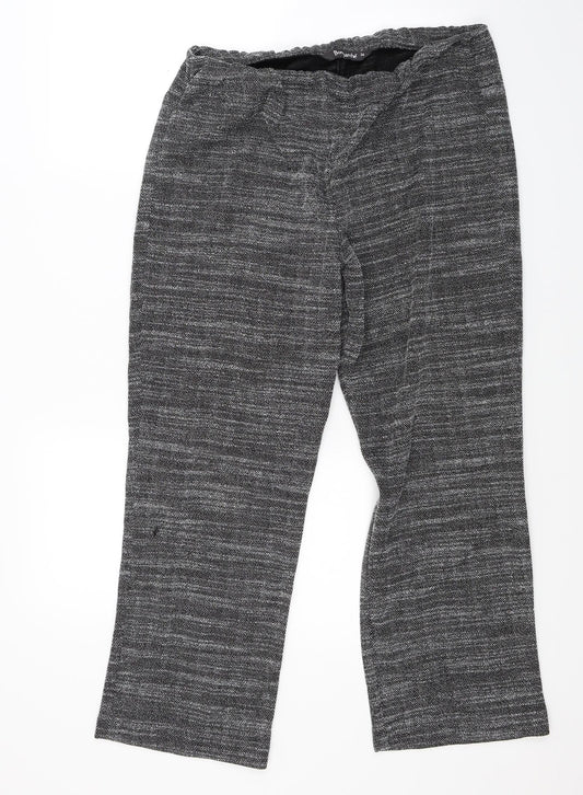 Womens UK Size 16 Bonmarché Regular Fit Grey Trousers