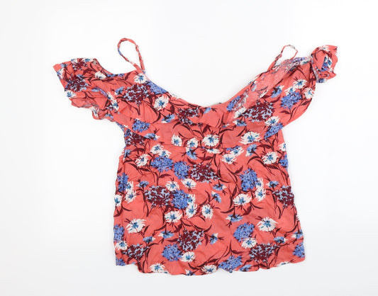 Matalan Womens Pink Floral Basic Blouse Size 10