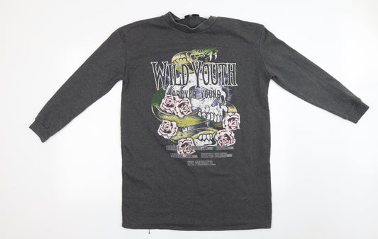 Missguided Womens Grey Pullover Jumper Size 6