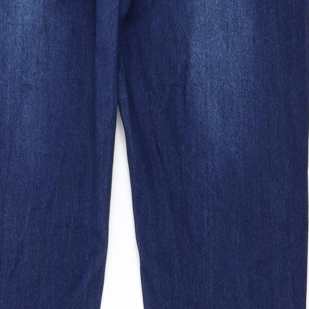 Womens UK Size L Preworn Regular Fit Straight Blue Jeans