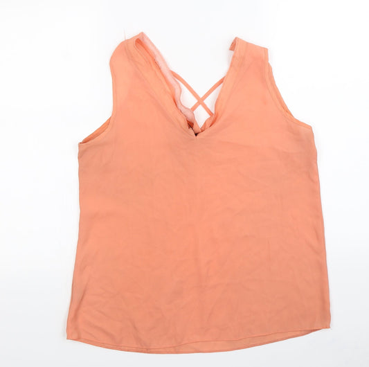 Womens UK Size 14 Atmosphere Orange Basic Blouse