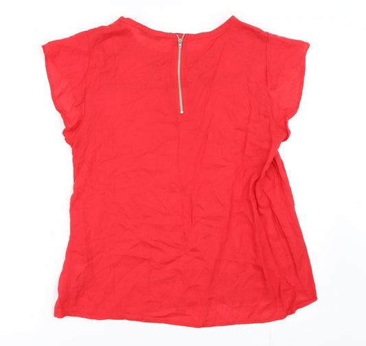George Womens Red Basic T-Shirt Size 12