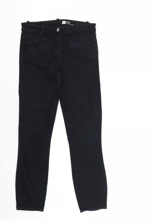 Womens UK Size 4 Gap Regular Fit Skinny Black Jeans