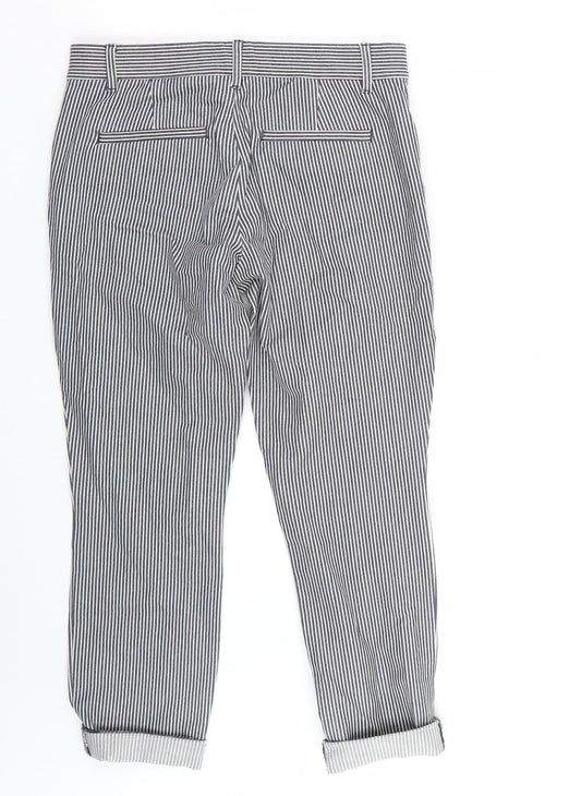 Gap Womens Blue Striped Trousers Size 4 L23 in