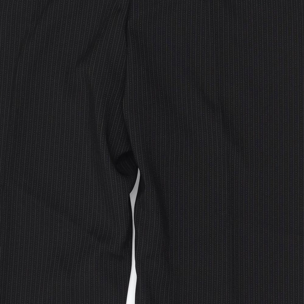 Womens UK Size 18 BHS Regular Fit Black Trousers