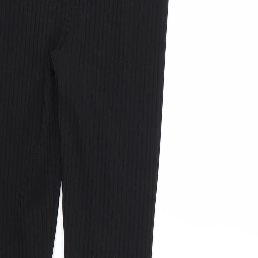 Preworn Womens Black Pedal Pusher Leggings Size 26 in L32 in